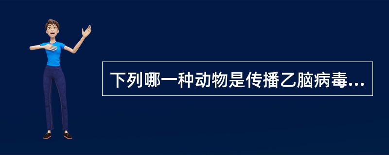 下列哪一种动物是传播乙脑病毒的主要动物宿主（）