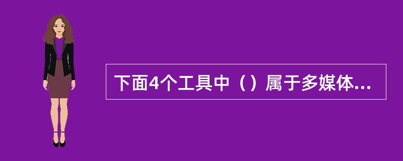 下面4个工具中（）属于多媒体制作软件工具。