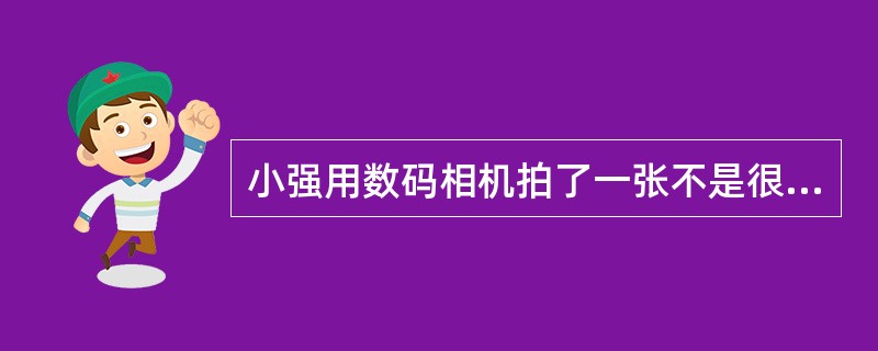 小强用数码相机拍了一张不是很清晰的相片，但是他很想将这张相片放到他的网站上去，你