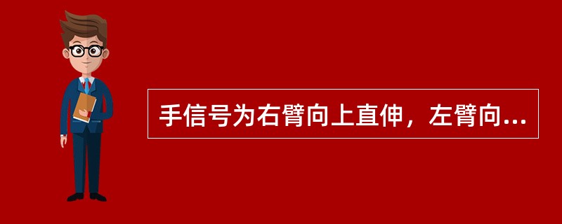 手信号为右臂向上直伸，左臂向左平伸（昼间）显示要道或回示股道开通号码为（）。