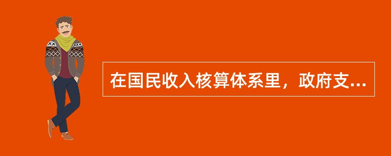 在国民收入核算体系里，政府支出是指（）。