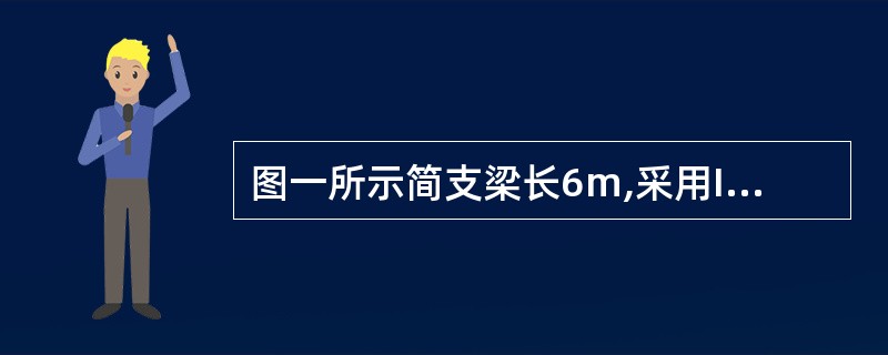 图一所示简支梁长6m,采用I36a（f=215N/mm2,fv=125N/mm2