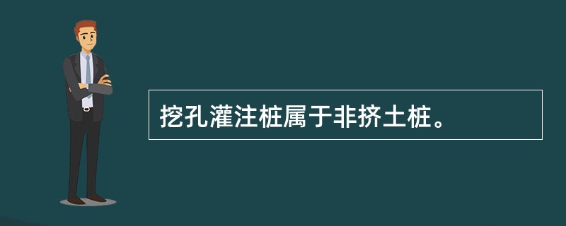 挖孔灌注桩属于非挤土桩。