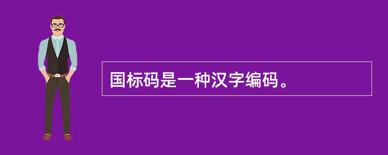 国标码是一种汉字编码。