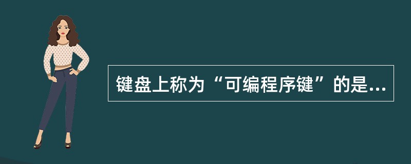 键盘上称为“可编程序键”的是（）。