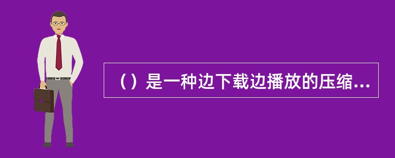 （）是一种边下载边播放的压缩文件，适合网上在线播放。