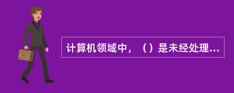 计算机领域中，（）是未经处理的基本素材。