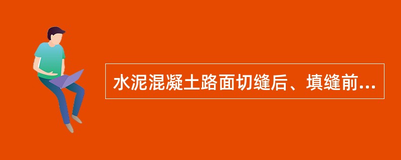 水泥混凝土路面切缝后、填缝前须进行清缝，清缝可采用（）的方式。