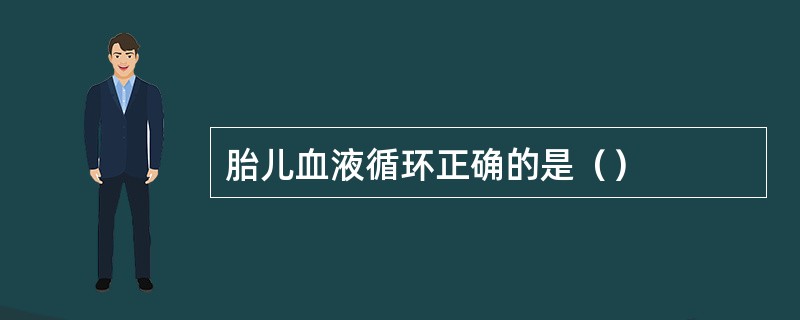 胎儿血液循环正确的是（）