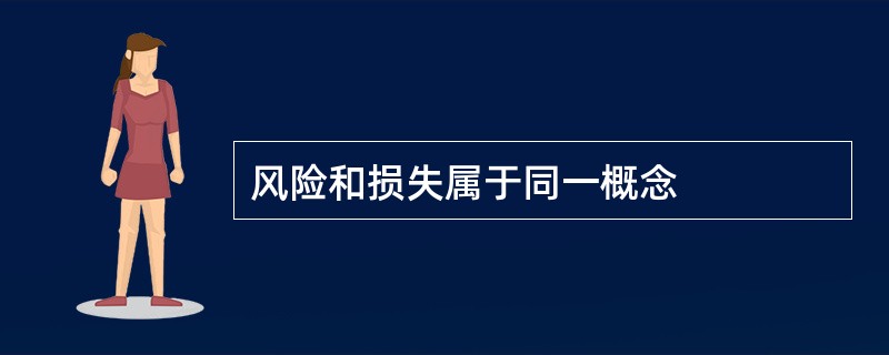 风险和损失属于同一概念