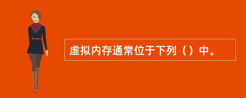 虚拟内存通常位于下列（）中。
