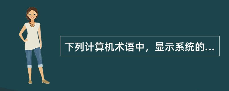 下列计算机术语中，显示系统的主要性能指标有（）。