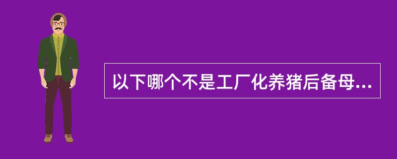 以下哪个不是工厂化养猪后备母猪第一次配种的条件（）。