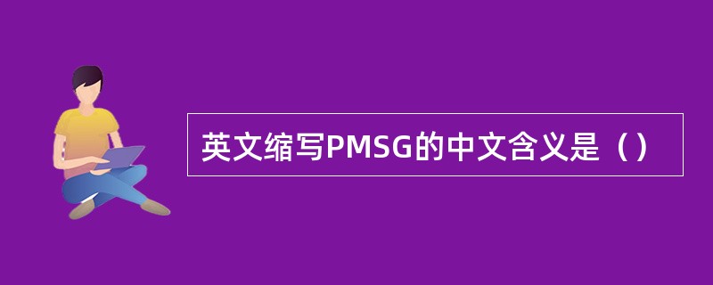 英文缩写PMSG的中文含义是（）