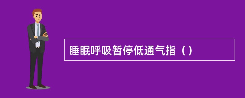 睡眠呼吸暂停低通气指（）