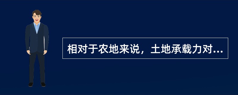 相对于农地来说，土地承载力对建设用地价格的影响程度要大得多。（）