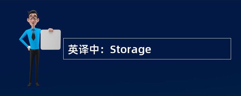 英译中：Storage