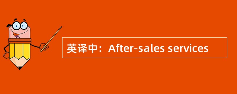 英译中：After-sales services