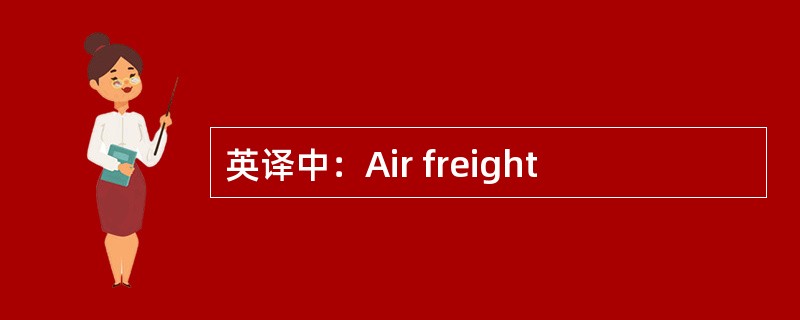 英译中：Air freight