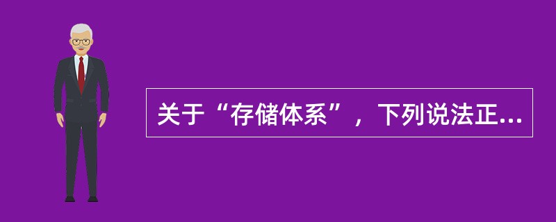 关于“存储体系”，下列说法正确并完整的是（）