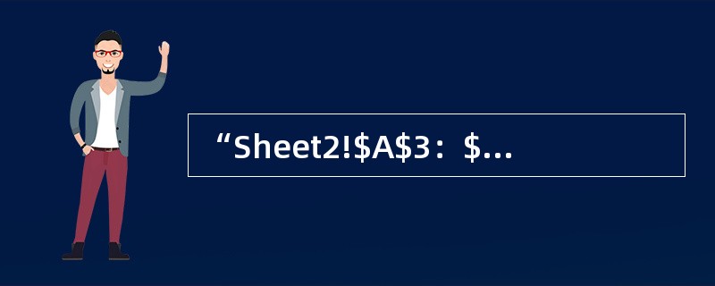 “Sheet2!$A$3：$D$8”表示什么意思？