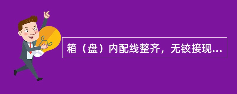 箱（盘）内配线整齐，无铰接现象。导线连接紧密，不伤芯线，（）