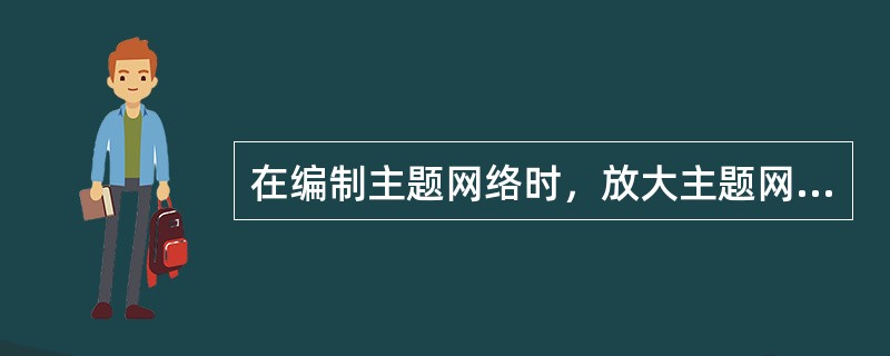 在编制主题网络时，放大主题网络中的某一内容，属于哪种策略（）