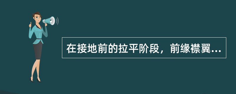 在接地前的拉平阶段，前缘襟翼的主要作用是（）.