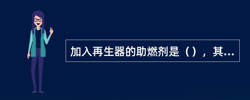 加入再生器的助燃剂是（），其型号有（）。