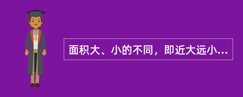 面积大、小的不同，即近大远小，产生近、中、远的空间层次。属于（）空间层次