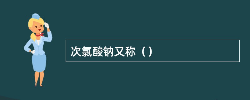 次氯酸钠又称（）