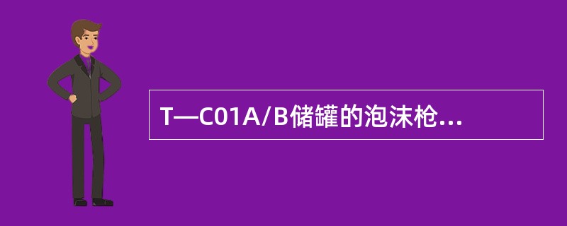 T―C01A/B储罐的泡沫枪支（PQ8）个数为（）个。