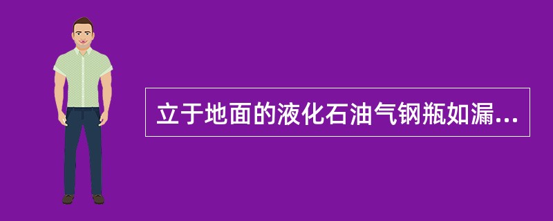 立于地面的液化石油气钢瓶如漏气着火且火势大无法关角阀时，不可用（）将火焰扑灭。