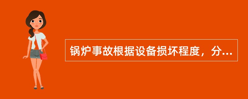 锅炉事故根据设备损坏程度，分为爆炸事故、重大事故和一般事故三类。