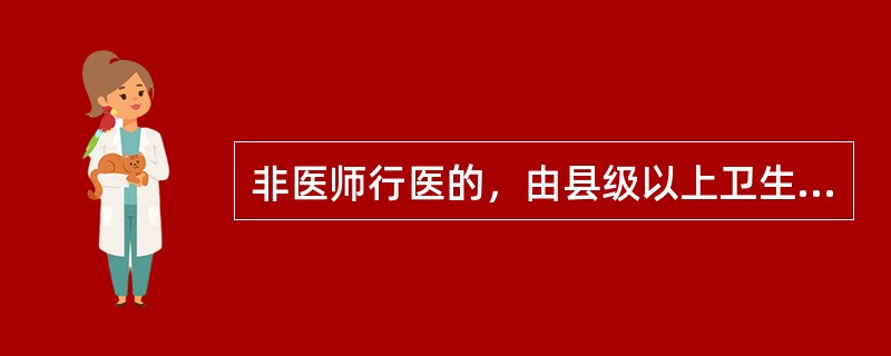 非医师行医的，由县级以上卫生行政部门予以取缔外，还应（）
