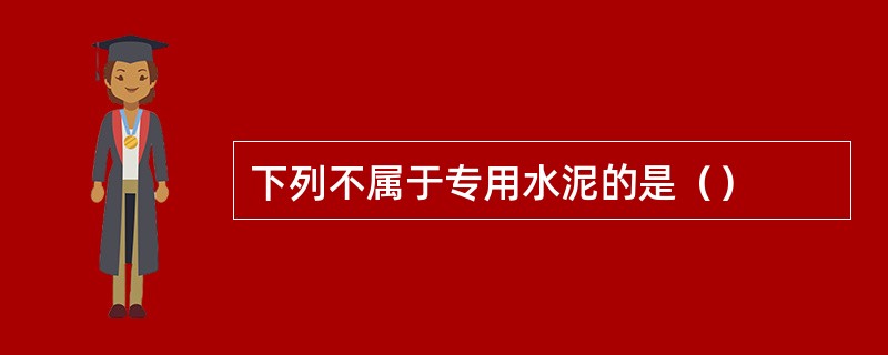 下列不属于专用水泥的是（）