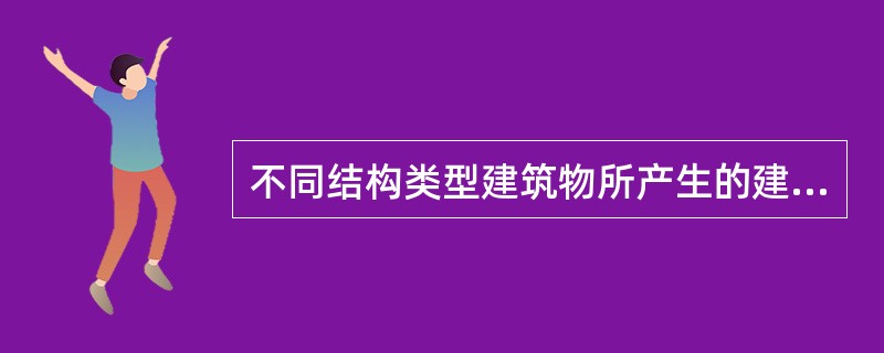 不同结构类型建筑物所产生的建筑施工废弃物成分有所不同，其基本组成一致。