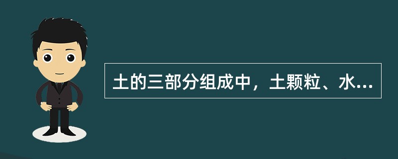 土的三部分组成中，土颗粒、水、空气三者之间的比例关系决定土的物理状态。