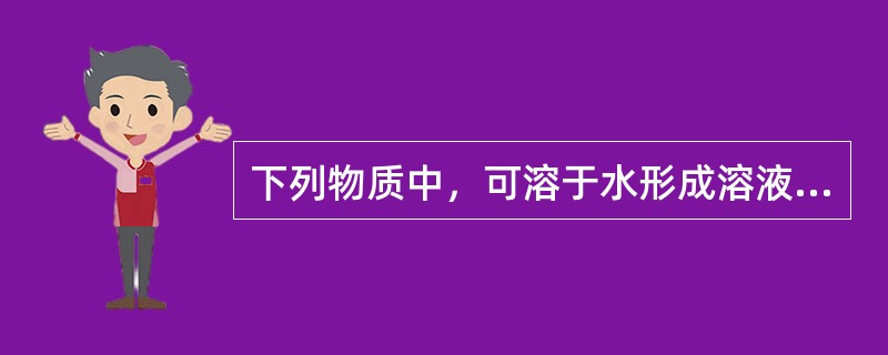 下列物质中，可溶于水形成溶液的是（）。