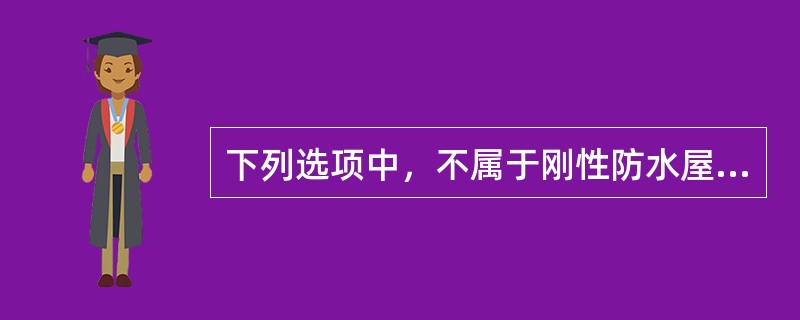 下列选项中，不属于刚性防水屋面分项工程的是（）