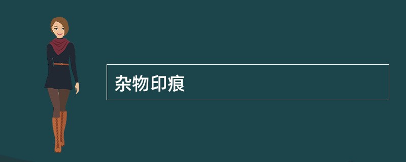 杂物印痕