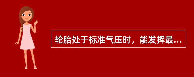 轮胎处于标准气压时，能发挥最佳性能，所以必须定期测量轮胎的气压。