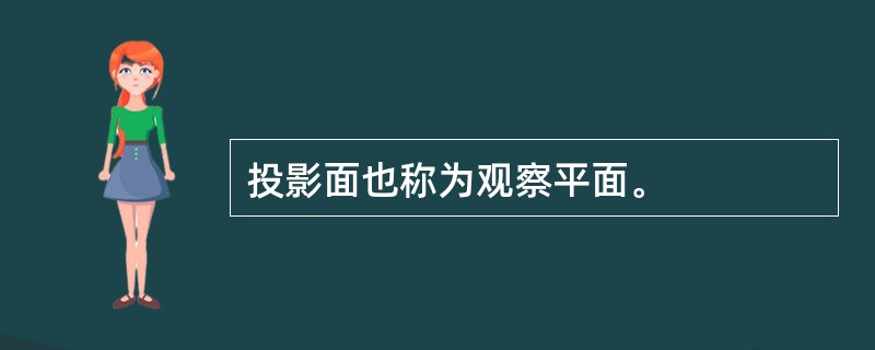 投影面也称为观察平面。