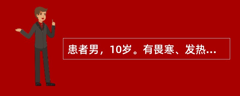 患者男，10岁。有畏寒、发热、腹痛、腹泻、脓血便和里急后重，应诊断为（）。