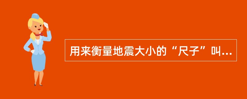 用来衡量地震大小的“尺子”叫做（）。