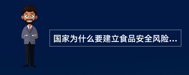 国家为什么要建立食品安全风险监测制度？