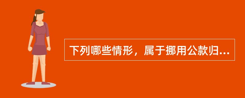 下列哪些情形，属于挪用公款归个人使用，从而可能构成挪用公款罪？（）