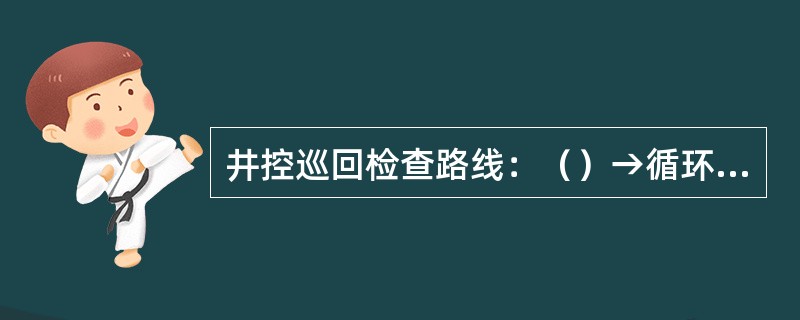 井控巡回检查路线：（）→循环罐→（）→（）→（）→值班房。