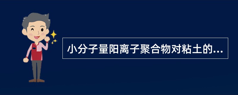 小分子量阳离子聚合物对粘土的抑制作用是因为它（）。