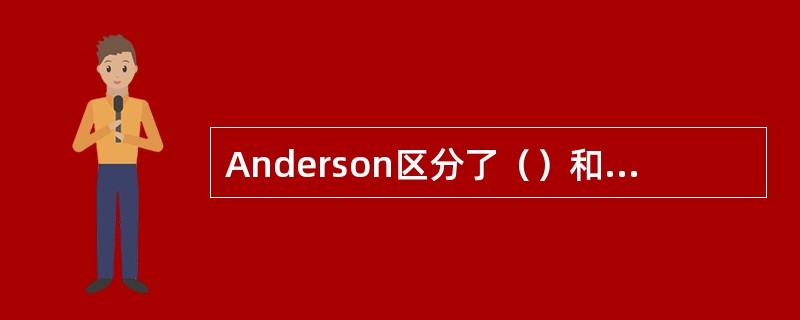 Anderson区分了（）和（）知识，前者是关于事实和事件的知识，而后者是关于如
